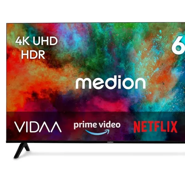 Medion Ultra HD-Fernseher 4K UHD HDR Smart TV Magenta TV Prime